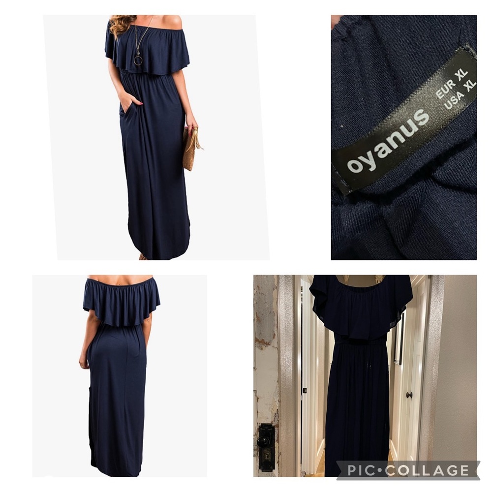Women’s Off The Maxi Shoulder Dress with Side Split